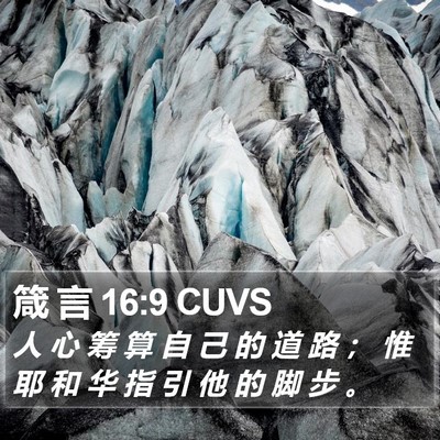 箴 言 16:9 CUVS Bible Verse Image