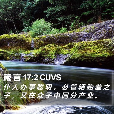 箴 言 17:2 CUVS Bible Verse Image