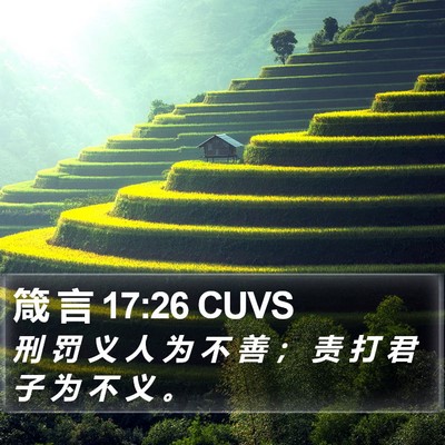 箴 言 17:26 CUVS Bible Verse Image