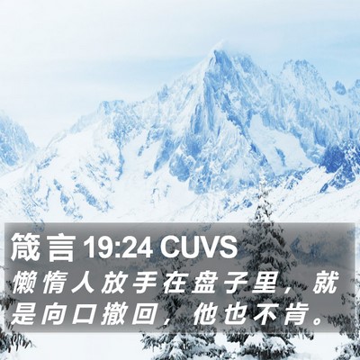 箴 言 19:24 CUVS Bible Verse Image