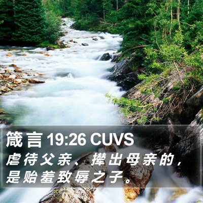 箴 言 19:26 CUVS Bible Verse Image