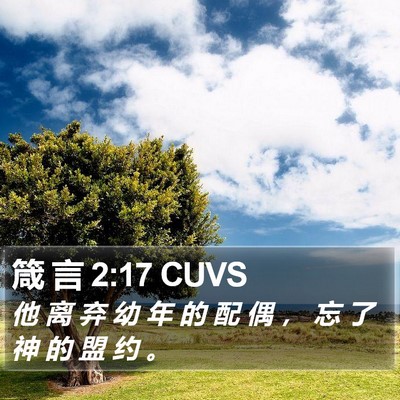 箴 言 2:17 CUVS Bible Verse Image