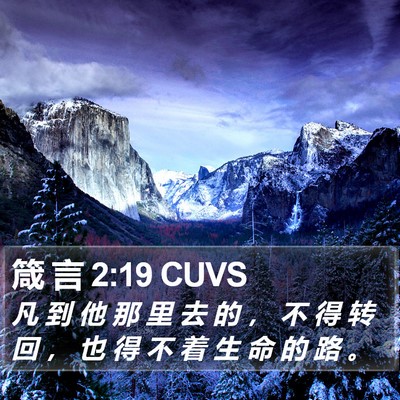 箴 言 2:19 CUVS Bible Verse Image