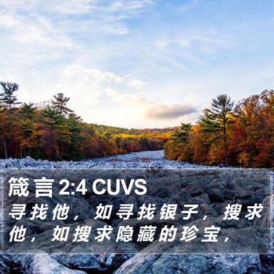 箴 言 2:4 CUVS Bible Verse Image