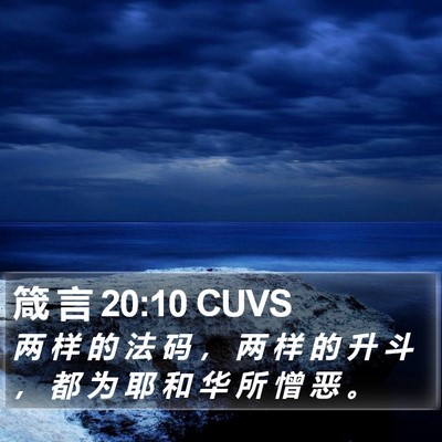 箴 言 20:10 CUVS Bible Verse Image