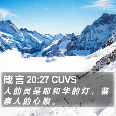 箴 言 20:27 CUVS Bible Verse Image