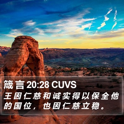 箴 言 20:28 CUVS Bible Verse Image