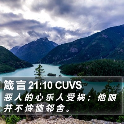 箴 言 21:10 CUVS Bible Verse Image
