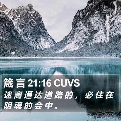 箴 言 21:16 CUVS Bible Verse Image