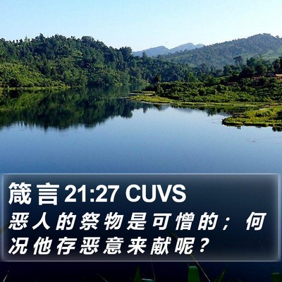 箴 言 21:27 CUVS Bible Verse Image