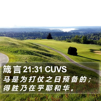 箴 言 21:31 CUVS Bible Verse Image
