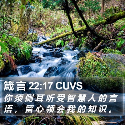 箴 言 22:17 CUVS Bible Verse Image
