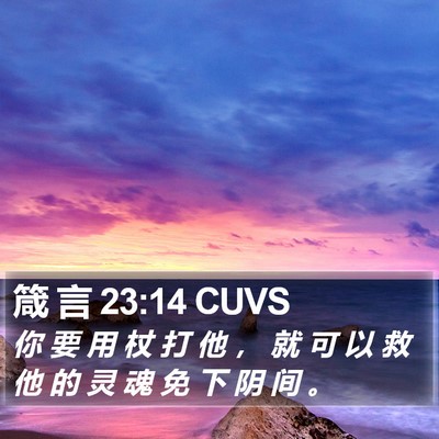 箴 言 23:14 CUVS Bible Verse Image