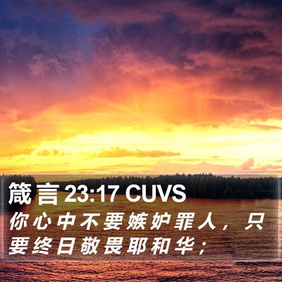 箴 言 23:17 CUVS Bible Verse Image