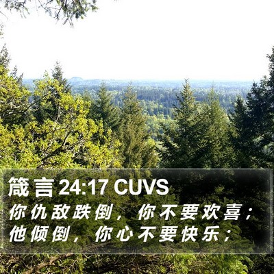 箴 言 24:17 CUVS Bible Verse Image