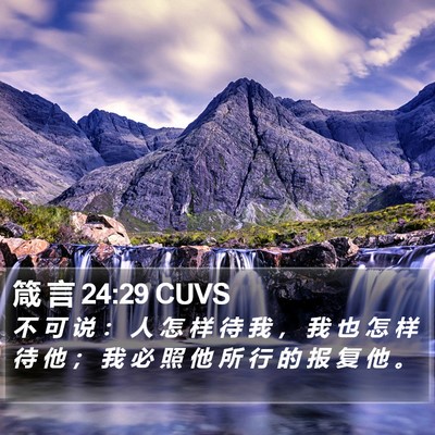 箴 言 24:29 CUVS Bible Verse Image
