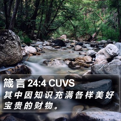 箴 言 24:4 CUVS Bible Verse Image