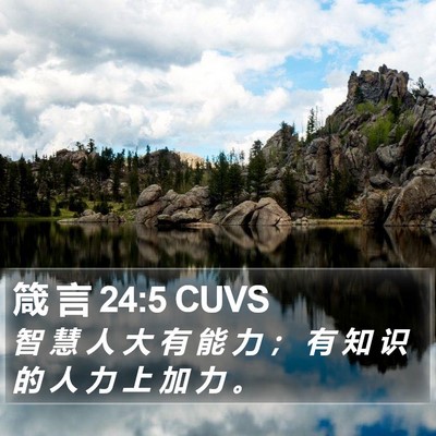 箴 言 24:5 CUVS Bible Verse Image