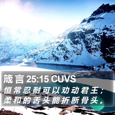 箴 言 25:15 CUVS Bible Verse Image