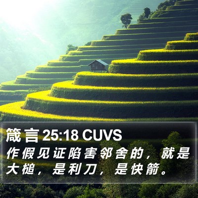 箴 言 25:18 CUVS Bible Verse Image