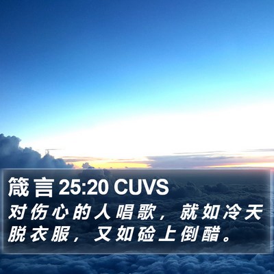 箴 言 25:20 CUVS Bible Verse Image