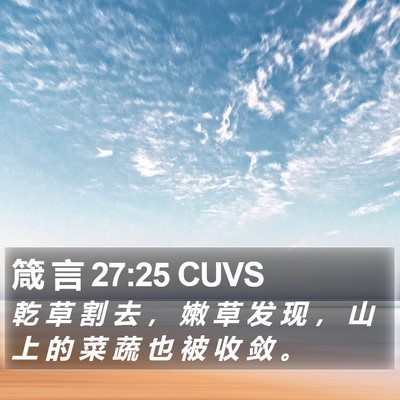 箴 言 27:25 CUVS Bible Verse Image