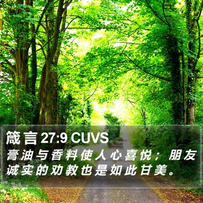 箴 言 27:9 CUVS Bible Verse Image