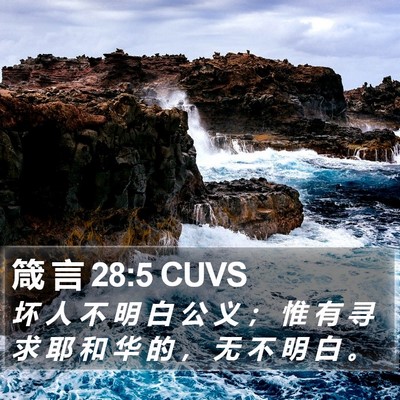箴 言 28:5 CUVS Bible Verse Image