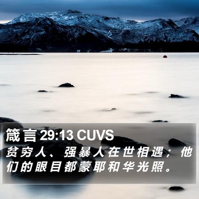 箴 言 29:13 CUVS Bible Verse Image