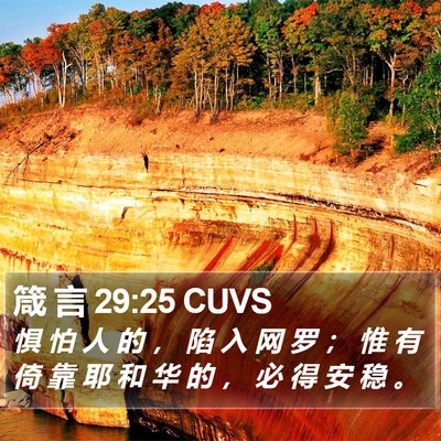 箴 言 29:25 CUVS Bible Verse Image