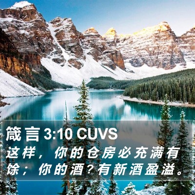 箴 言 3:10 CUVS Bible Verse Image