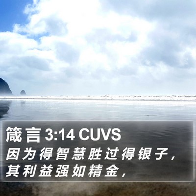 箴 言 3:14 CUVS Bible Verse Image