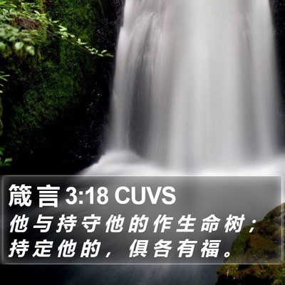 箴 言 3:18 CUVS Bible Verse Image