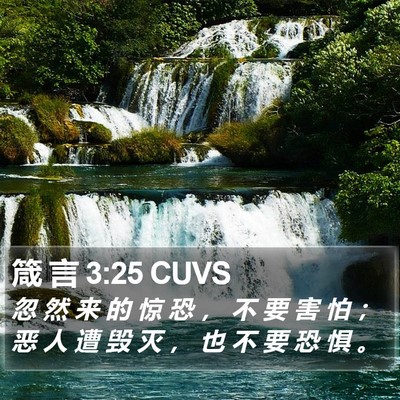 箴 言 3:25 CUVS Bible Verse Image