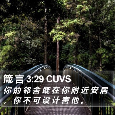箴 言 3:29 CUVS Bible Verse Image