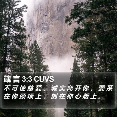 箴 言 3:3 CUVS Bible Verse Image
