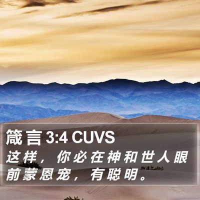 箴 言 3:4 CUVS Bible Verse Image