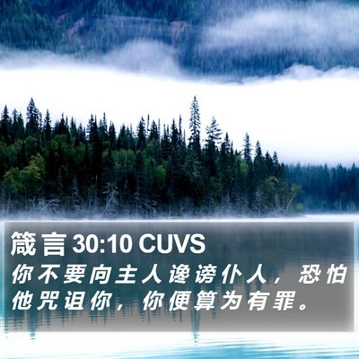 箴 言 30:10 CUVS Bible Verse Image