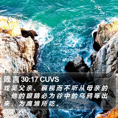 箴 言 30:17 CUVS Bible Verse Image