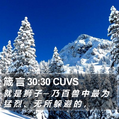 箴 言 30:30 CUVS Bible Verse Image