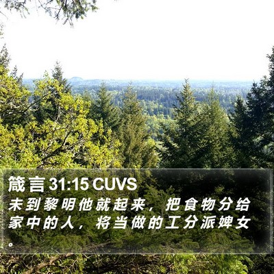 箴 言 31:15 CUVS Bible Verse Image