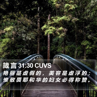 箴 言 31:30 CUVS Bible Verse Image