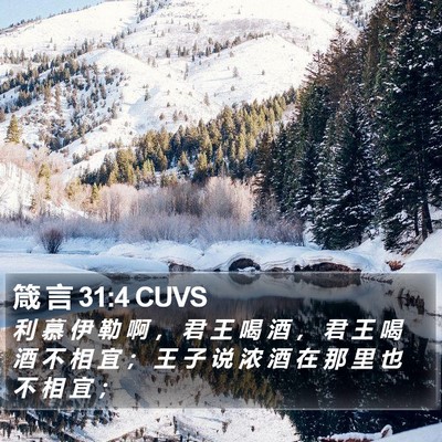 箴 言 31:4 CUVS Bible Verse Image