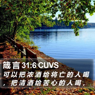 箴 言 31:6 CUVS Bible Verse Image