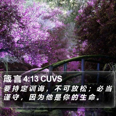 箴 言 4:13 CUVS Bible Verse Image