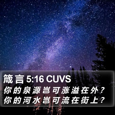 箴 言 5:16 CUVS Bible Verse Image