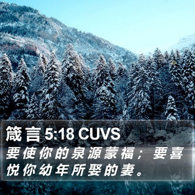 箴 言 5:18 CUVS Bible Verse Image