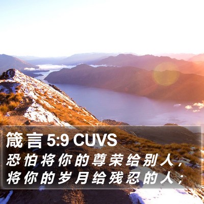 箴 言 5:9 CUVS Bible Verse Image