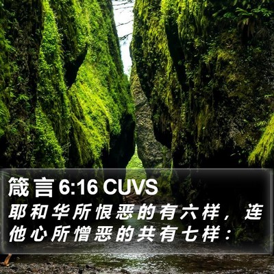 箴 言 6:16 CUVS Bible Verse Image