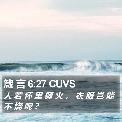 箴 言 6:27 CUVS Bible Verse Image